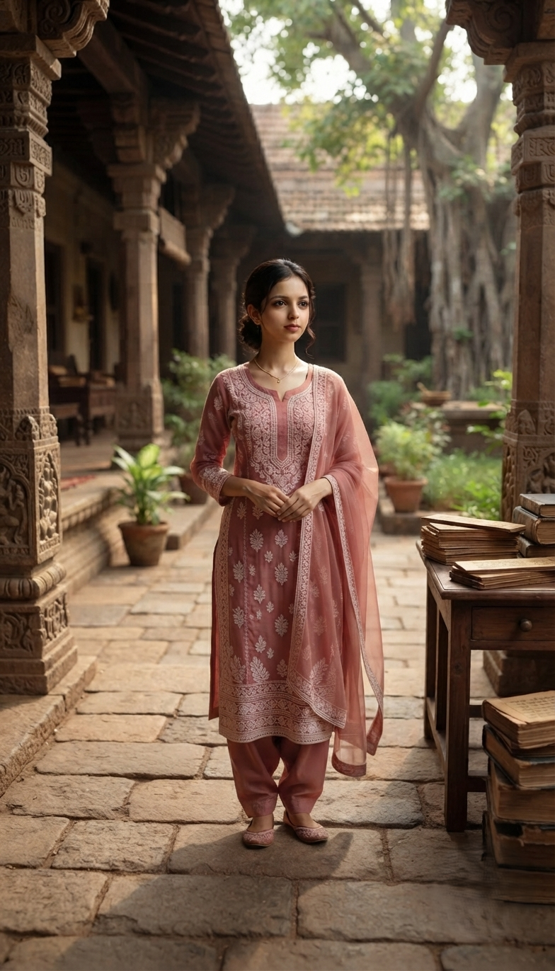 Teacher avatar in Hindi traditional attire